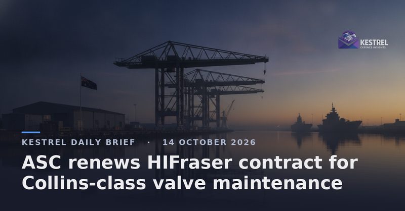 ASC renews HIFraser contract for Collins-class valve maintenance