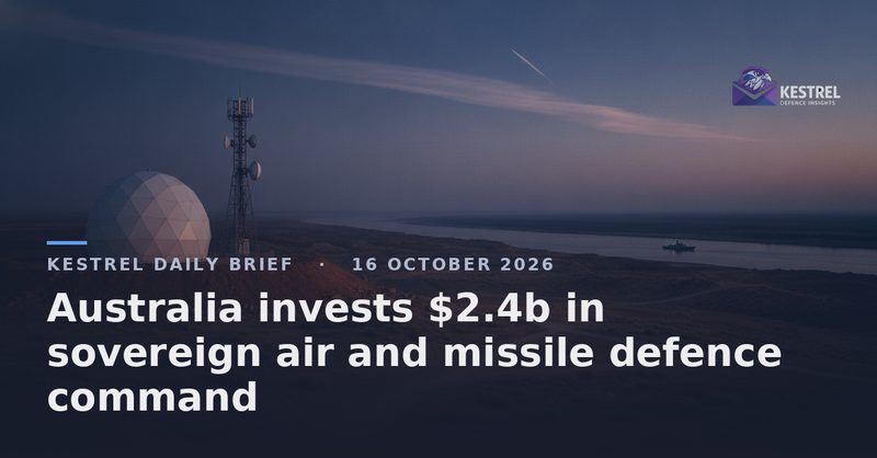 Australia invests $2.4b in sovereign air and missile defence command