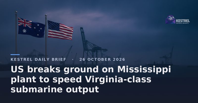 US breaks ground on Mississippi plant to speed Virginia-class submarine output