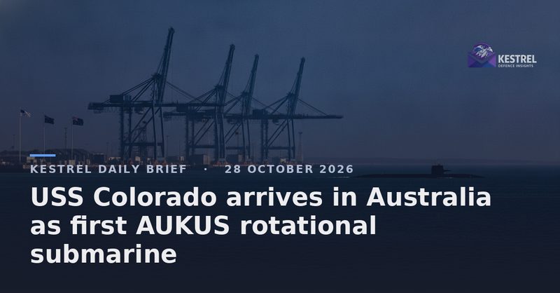 USS Colorado arrives in Australia as first AUKUS rotational submarine