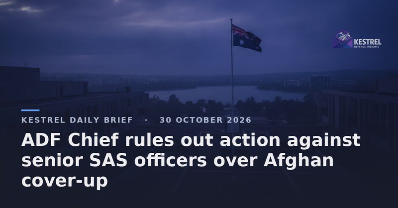 ADF Chief rules out action against senior SAS officers over Afghan cover-up